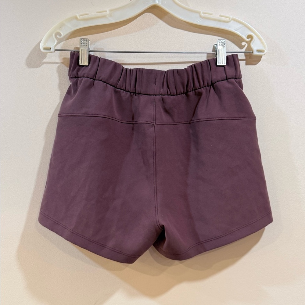 🔥Lululemon Drawstring High-Rise Shorts - Plum Size 4 🔥 - Picture 2 of 6